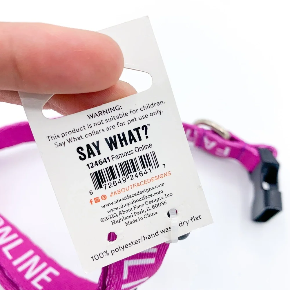 Say What? Famous Online Dog Collar